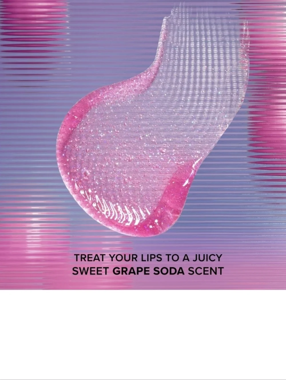 Too Faced Kissing Jelly Gloss: Grape Soda (Purple w/Multi Shimmer), .15oz, NIB